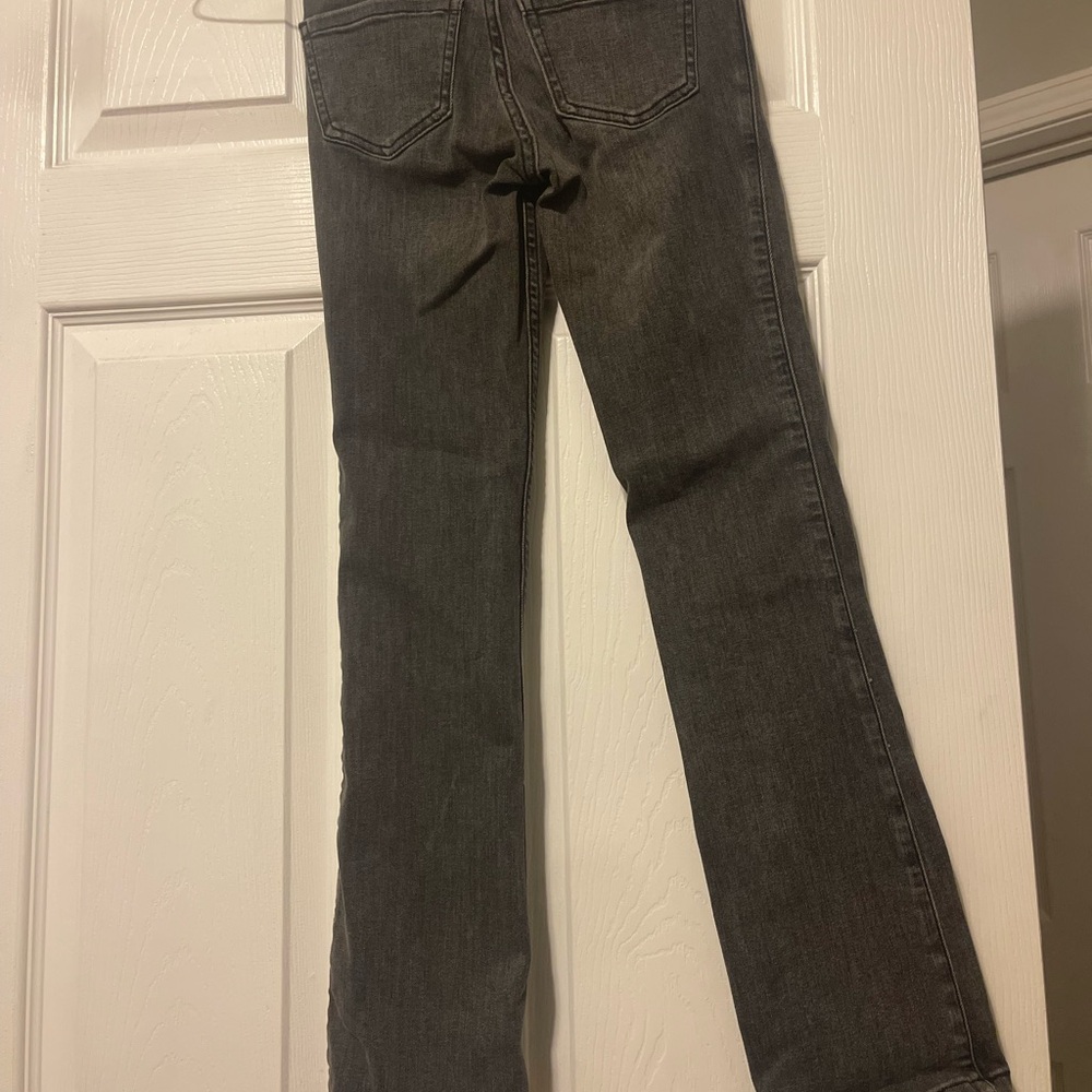 Girls Abercrombie & Fitch Dark Gray Flare Jeans - Picture 2 of 3